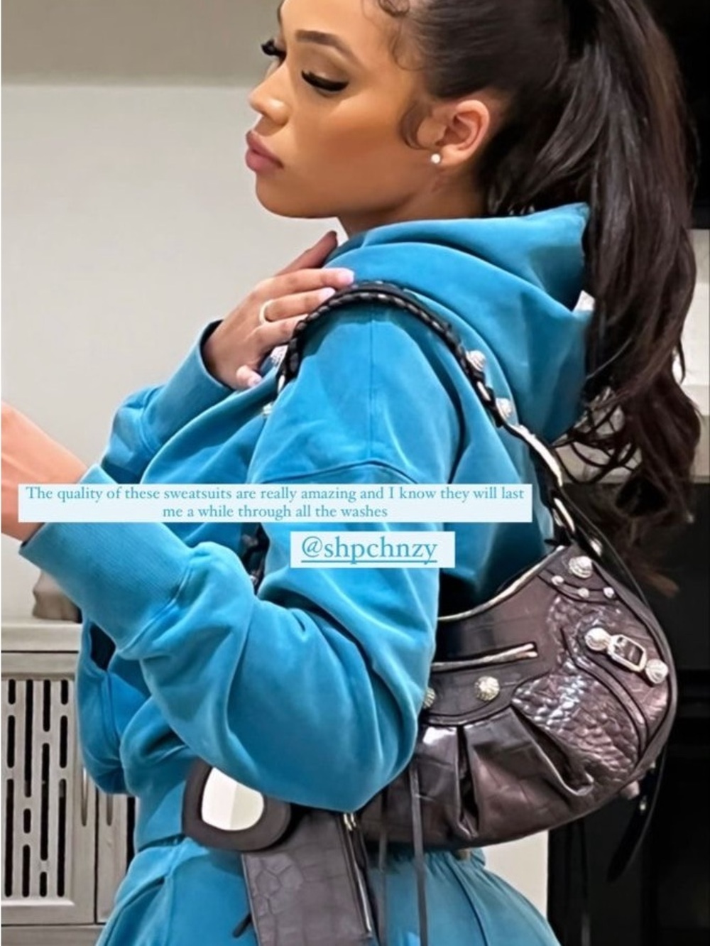 Women’s Teal Hooded Sweatshirt - Stylish Pullover Hoodie